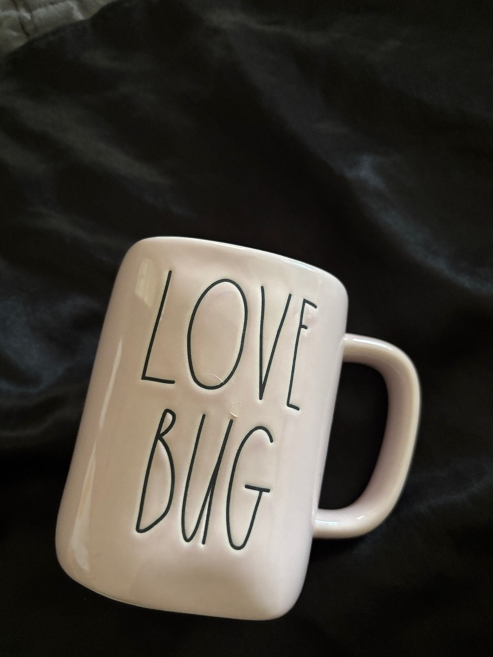 LOVE BUG Pink Ceramic Coffee Mug - Charming Everyday Cup